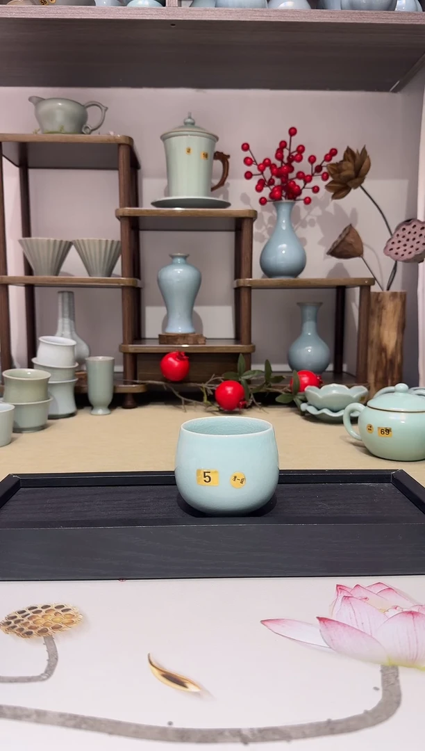 杯子5龙蛋杯 天青釉准一级 主人杯品茗杯*