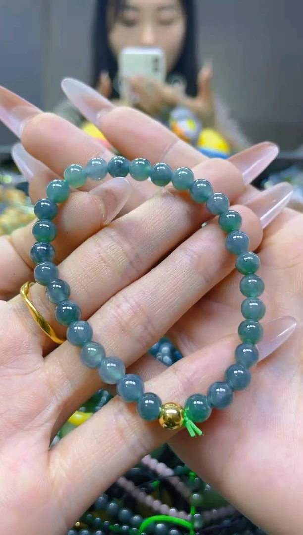 翡翠未镶嵌颈饰5MM/W/翡翠A货一图一物