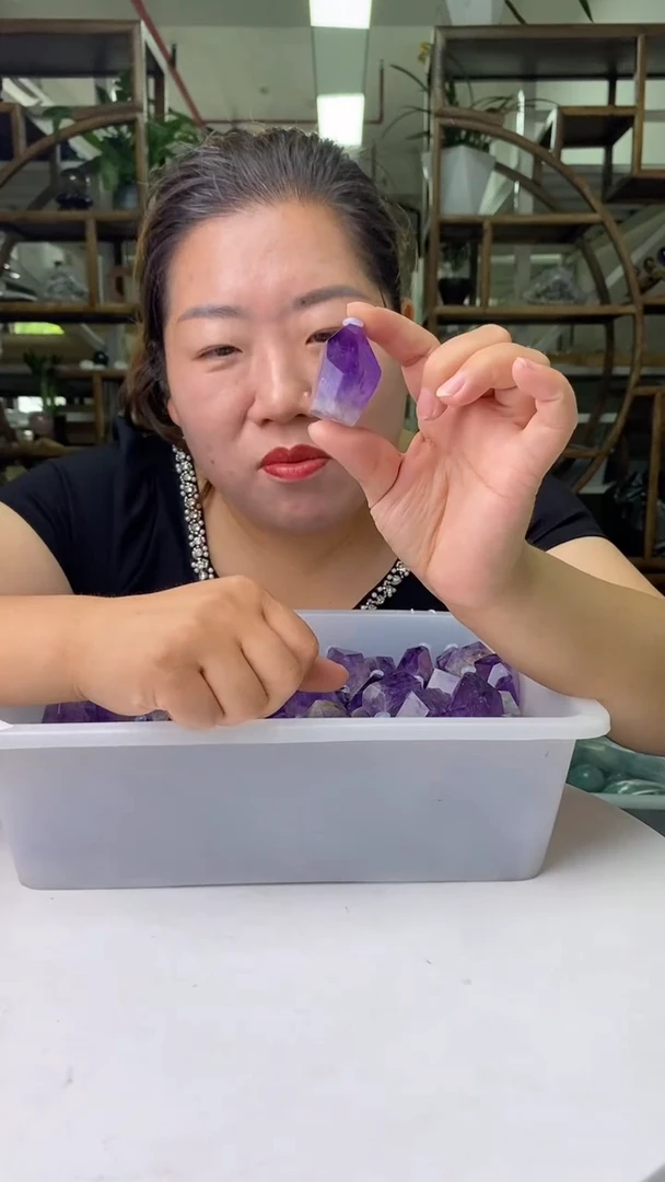 柱子未镶嵌水晶紫晶柱子D587多样性发其一