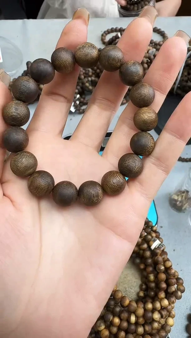 沉香手串1214紫棋圆珠单圈多样性发一