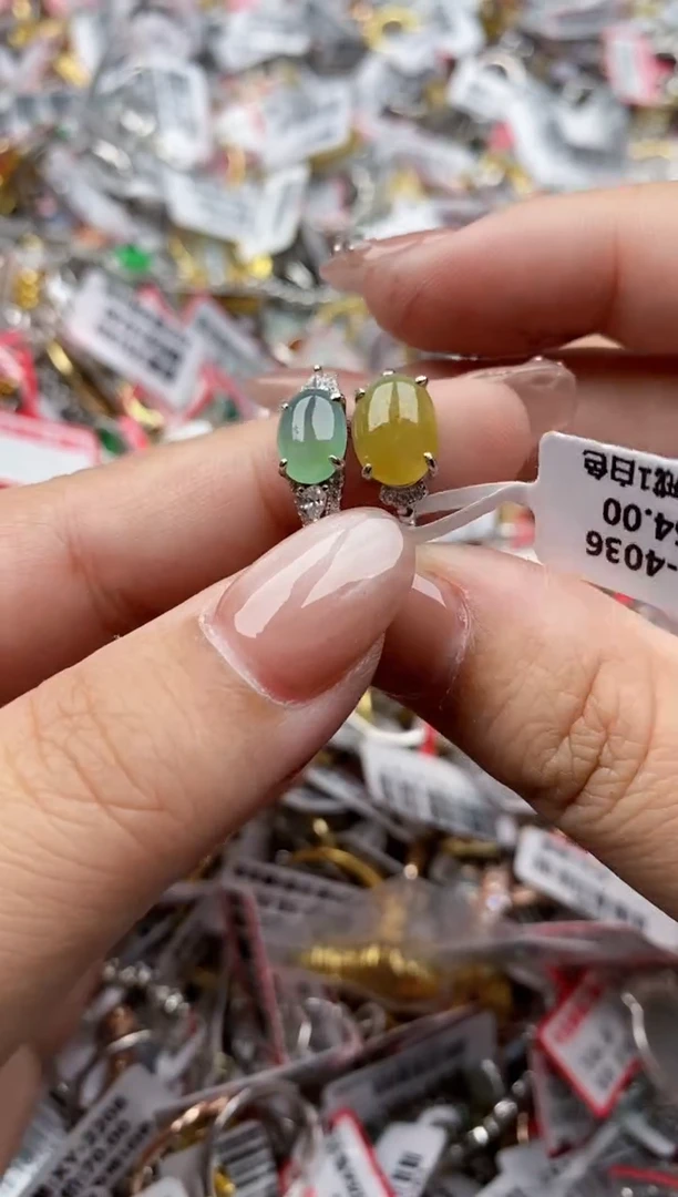 【闪购商品】翡翠戒指银S925镶嵌66666---4