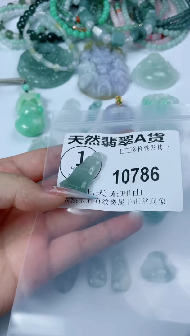 翡翠未镶嵌颈饰10786