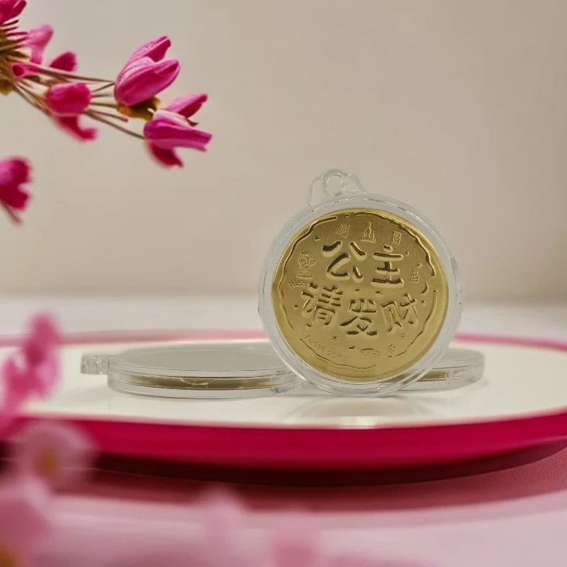含金工艺品大饼发财越来越好爱你存钱不花钱送女友情人节礼物