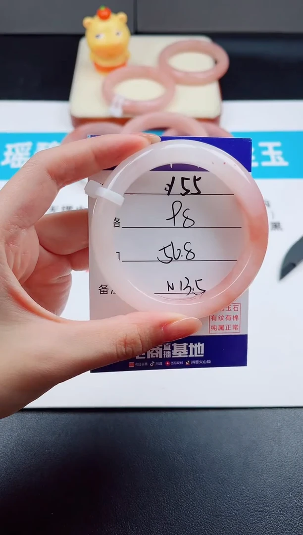 未镶嵌手镯石英质玉Y55  -  56.8
