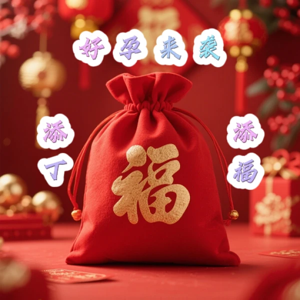 【安心】好孕来袭手工平安刺绣挂饰【回赠】