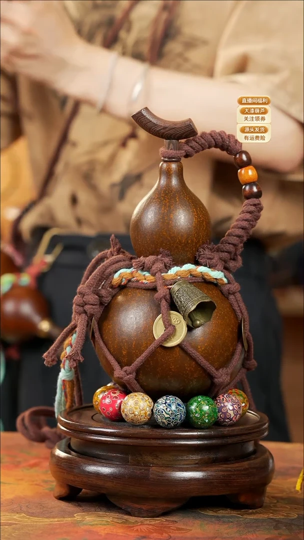 WZ018网兜款葫芦不包手串及旋转底座