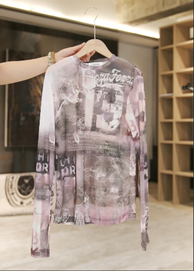 fozafozza邮花映象复古网纱皮肤衣