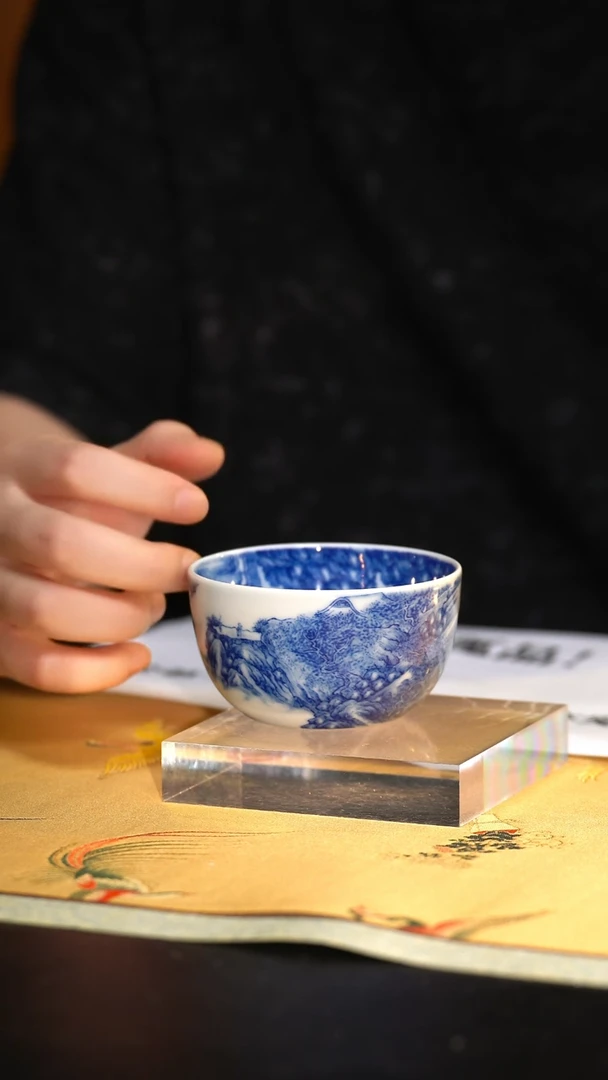 LXT逸古堂山水卧足杯SH2510006