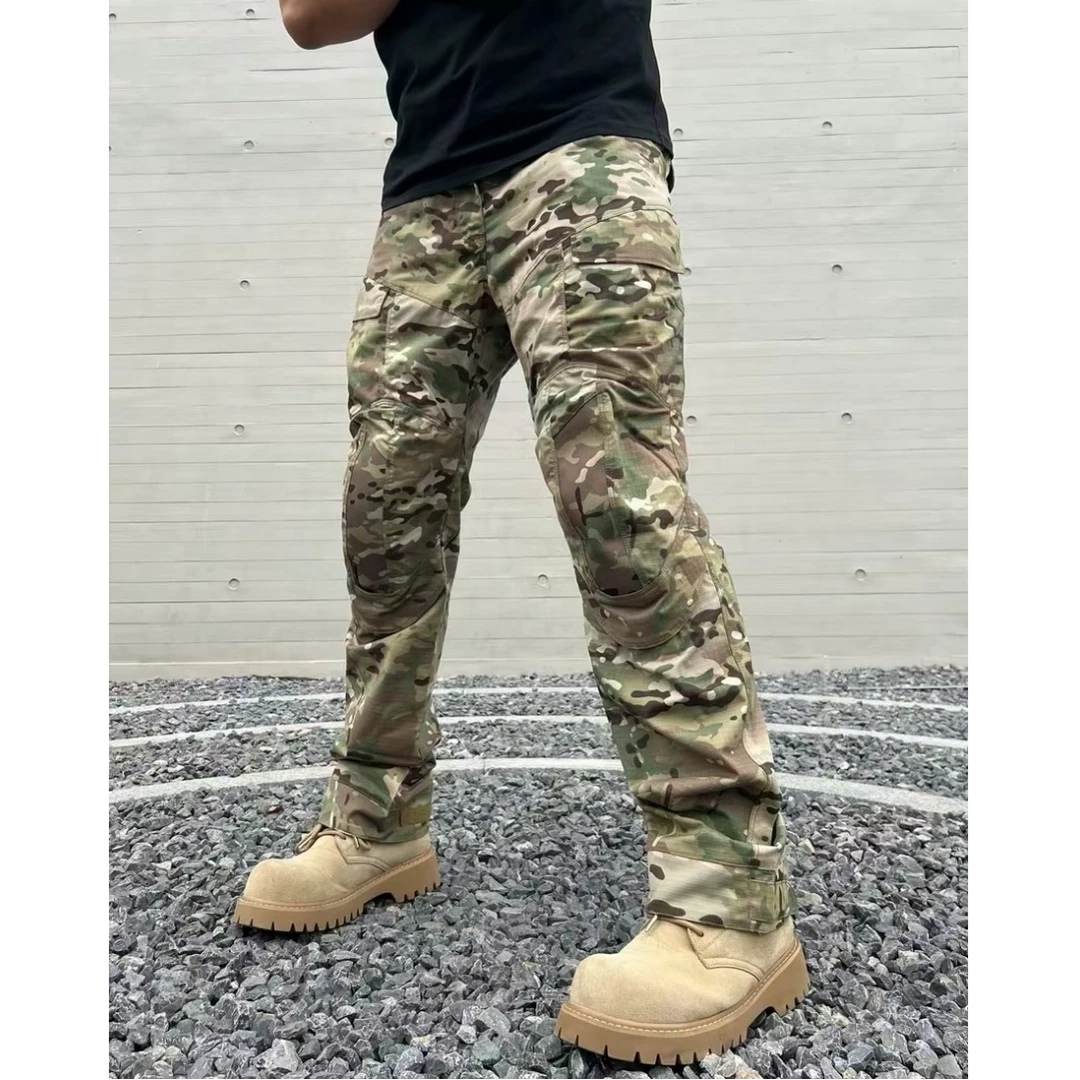 军鸟突击一代迷彩裤多口袋战术裤耐磨防刮耐磨登山裤作训裤骑行裤