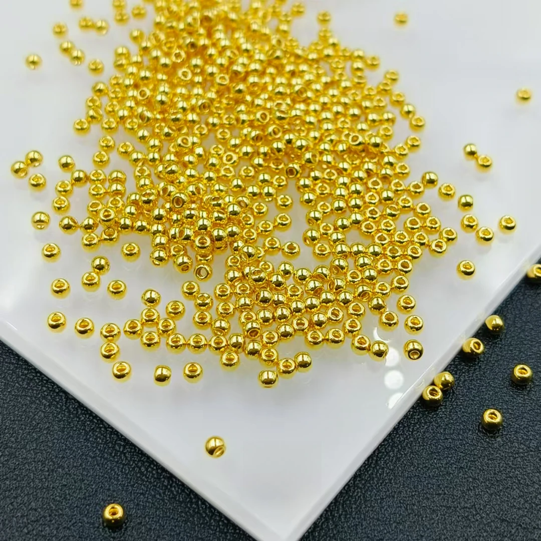 YZ3538-16粒2mm左右足金亮面珠配件-CY（多样性发其一