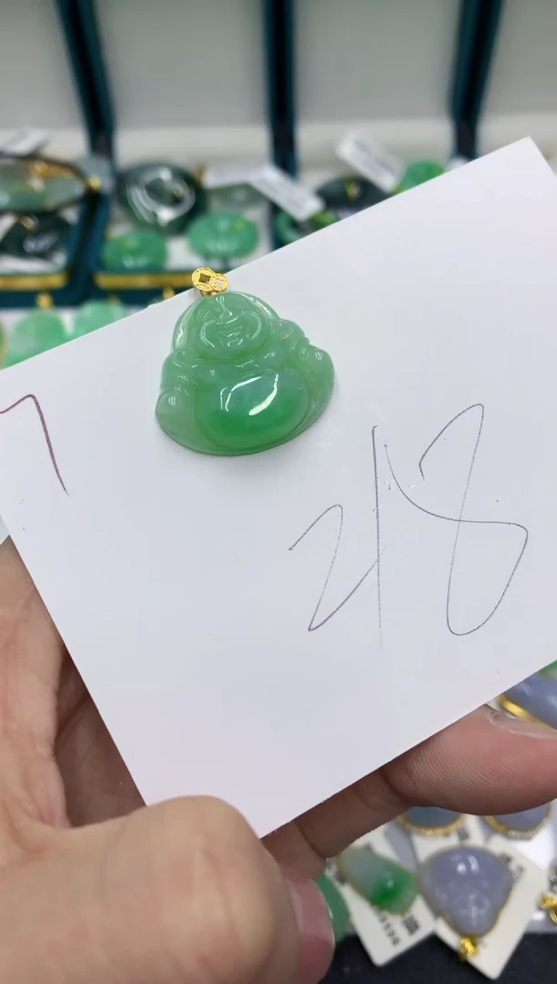 【闪购商品】翡翠颈饰18K金镶嵌号链接11111