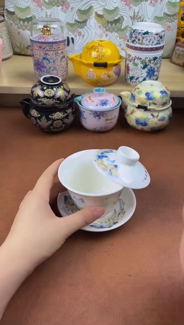 陶陶瓷茶具摆件旅行套组