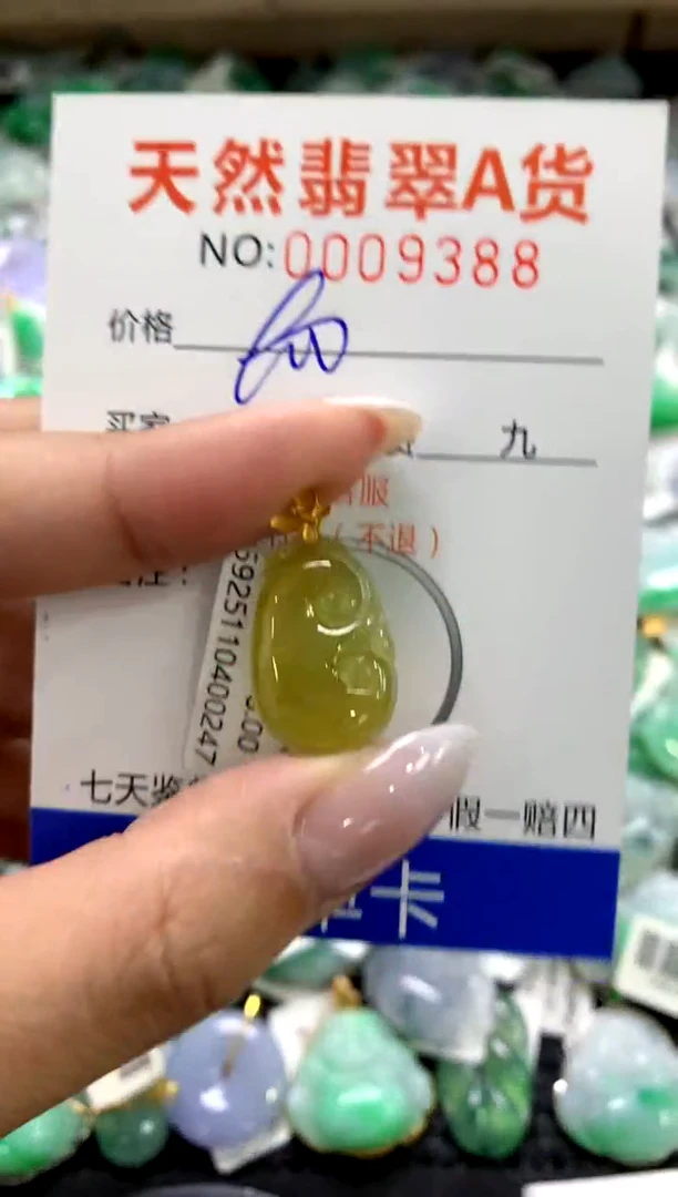 颈饰18K金镶嵌翡翠1111111111111111