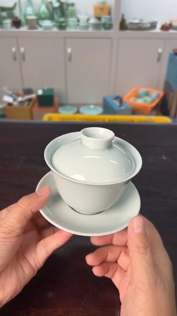 龙泉云间青瓷小米茶器