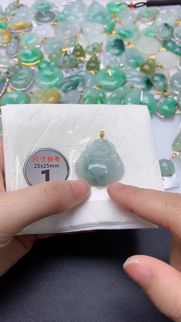 颈饰银S925镀金镶嵌翡翠 天然缅甸A货百元以上9元证书费自理