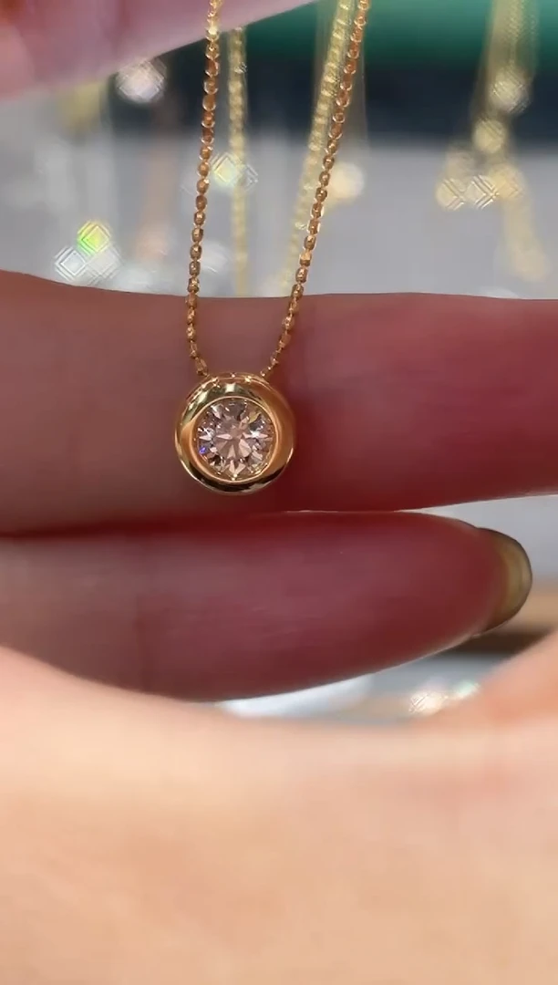 【闪购商品】钻石吊坠（不含链）18K金镶嵌X泡泡钻石吊坠30