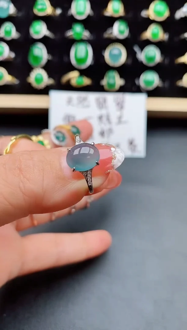 【闪购商品】翡翠戒指银S925镶嵌50800
