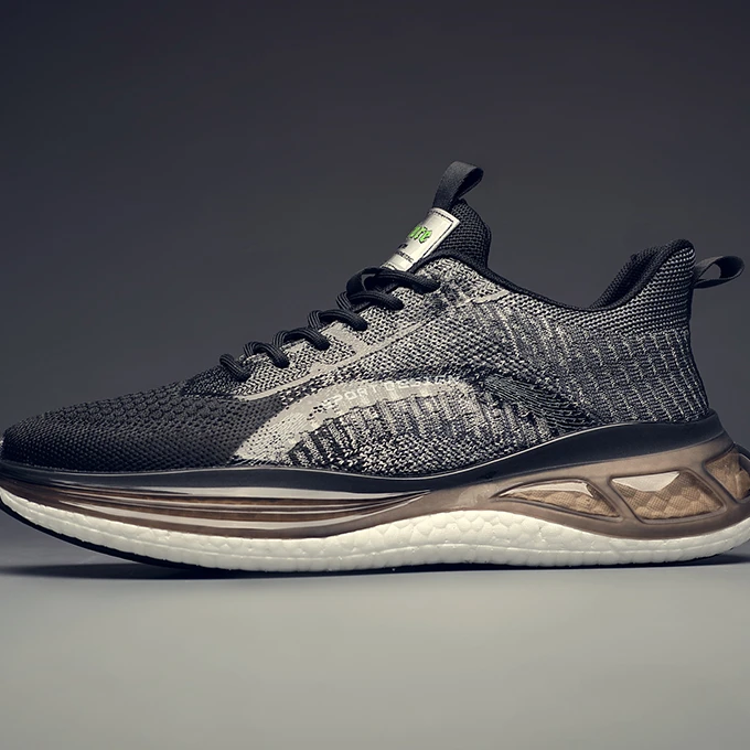 2025时尚新款针织透气运动鞋男透气网面鞋子男士休闲鞋子潮鞋男鞋