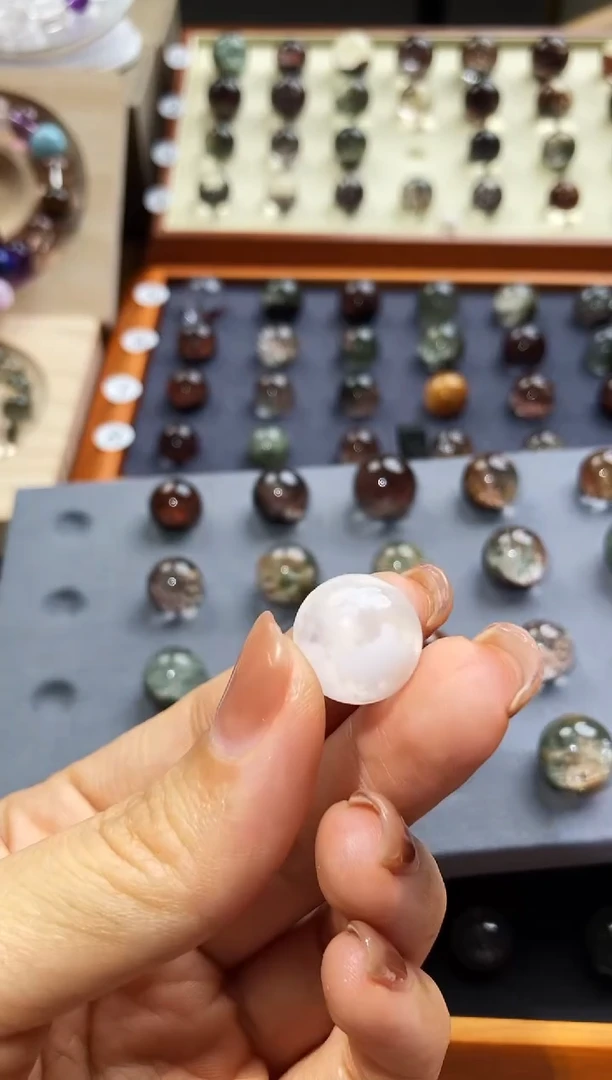水晶手链未镶嵌雪花婚纱白幽灵单珠