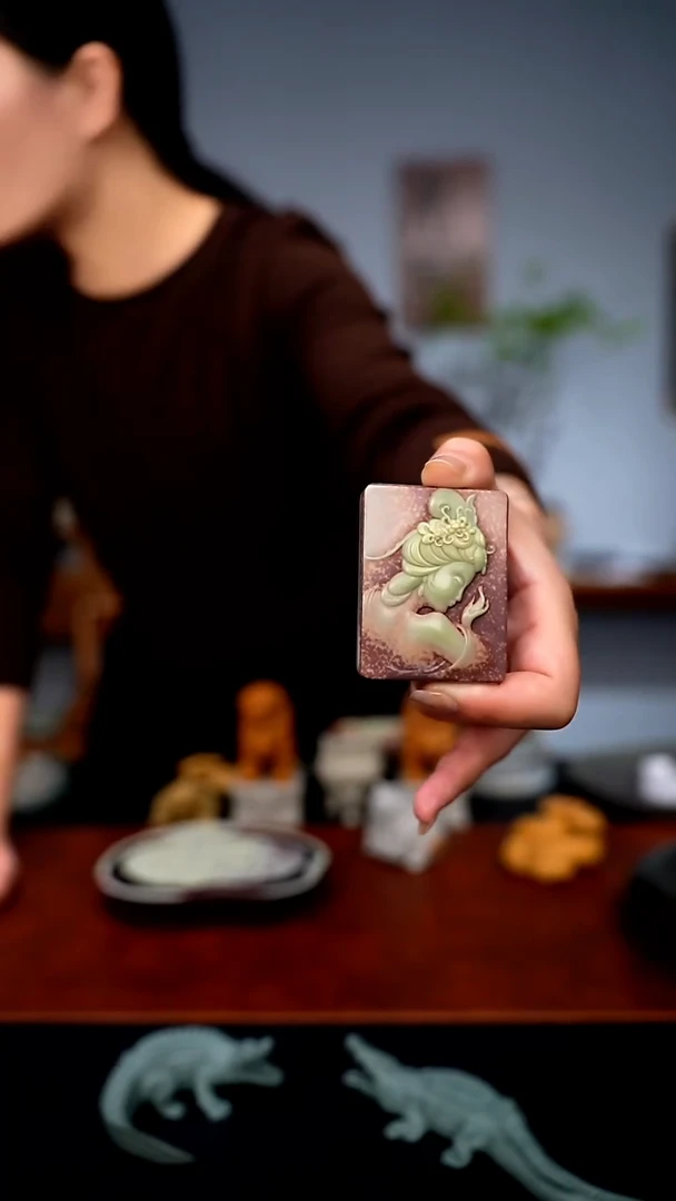 紫袍玉带美女手把