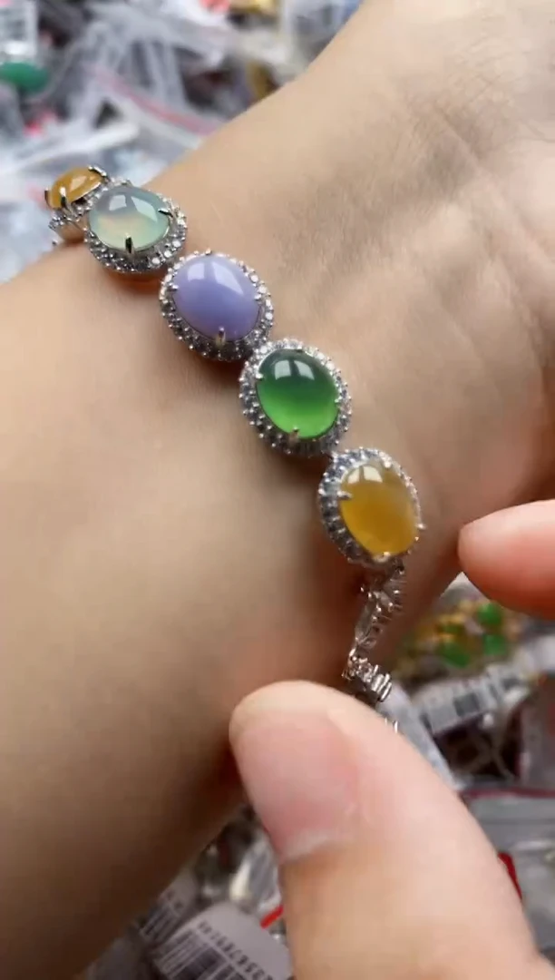 翡翠戒指银S925镶嵌1111---6