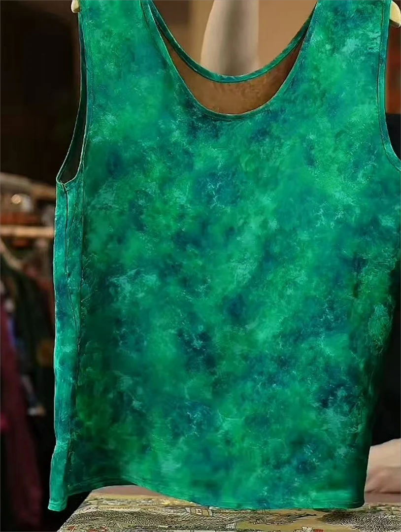 <<非遗美学>>新中式香云纱木薯真丝时尚国风香云纱背心T1424