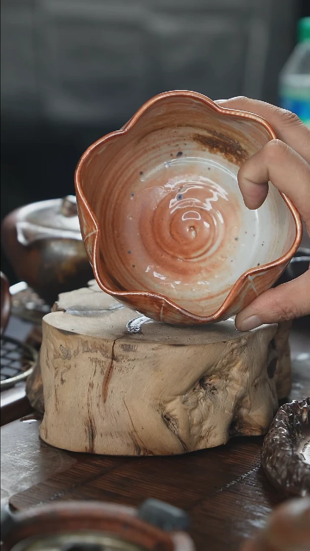 紫砂全手工花型碗