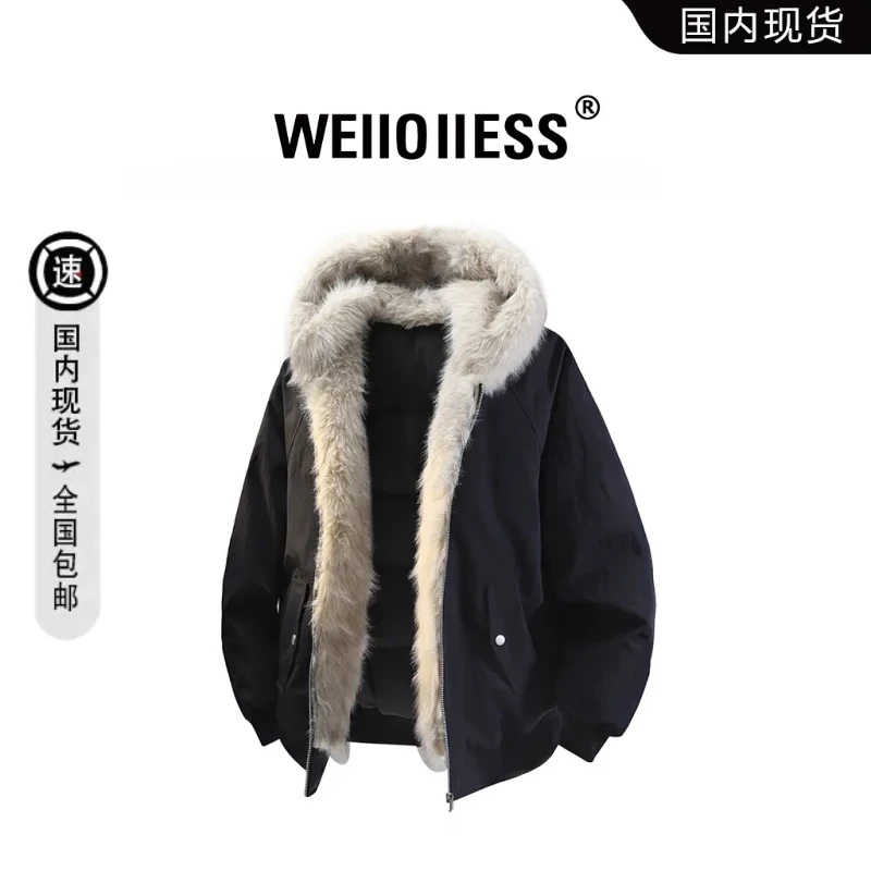 【官方奥特莱斯】复古羽绒服男秋冬潮流毛领坐山雕鸭绒外套痞帅男装