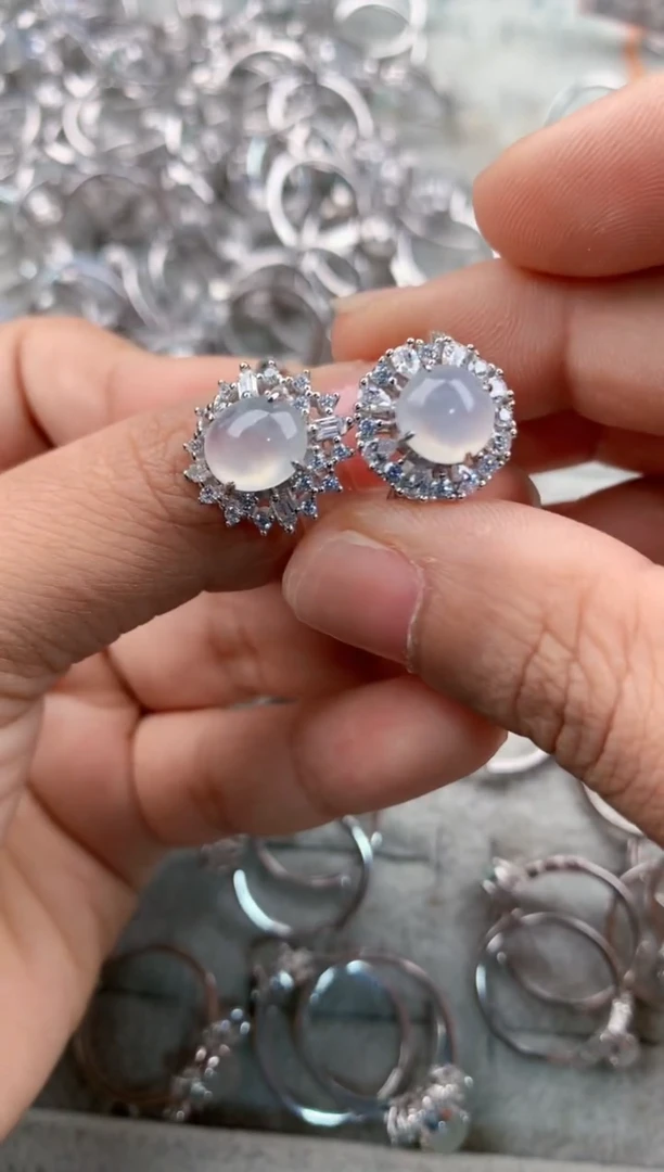 银S925镶嵌戒指翡翠111----8