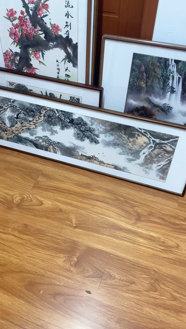 【闪购商品】国画隗寿群《松泉清音》手绘带框162*47