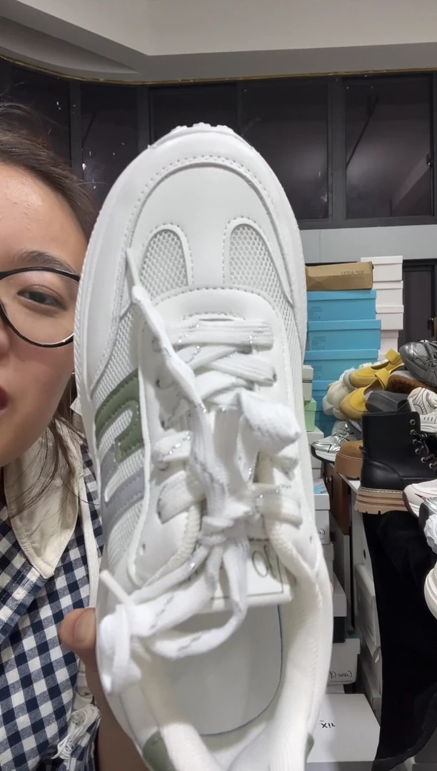 未***好透气白边绿色37