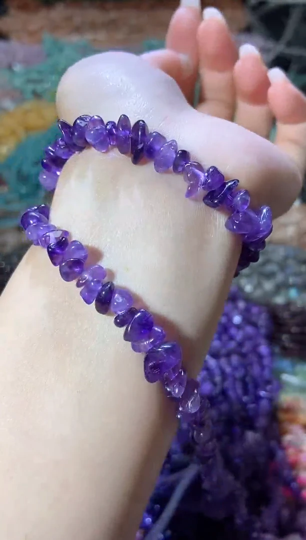 水晶珠宝半成品未镶嵌紫水晶