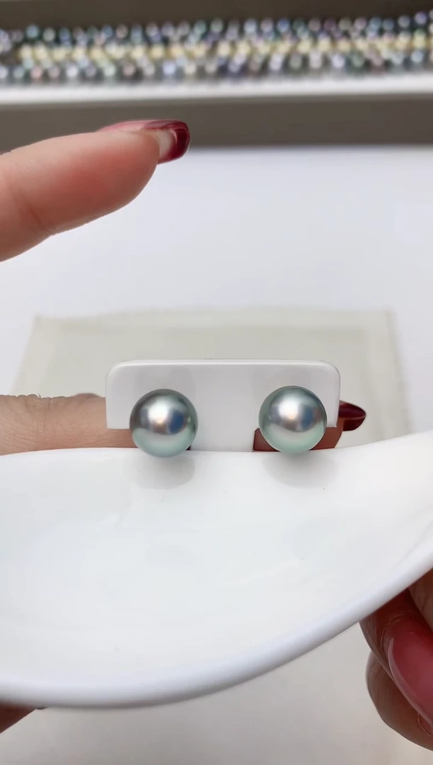 18K金镶嵌耳饰海水珍珠A58