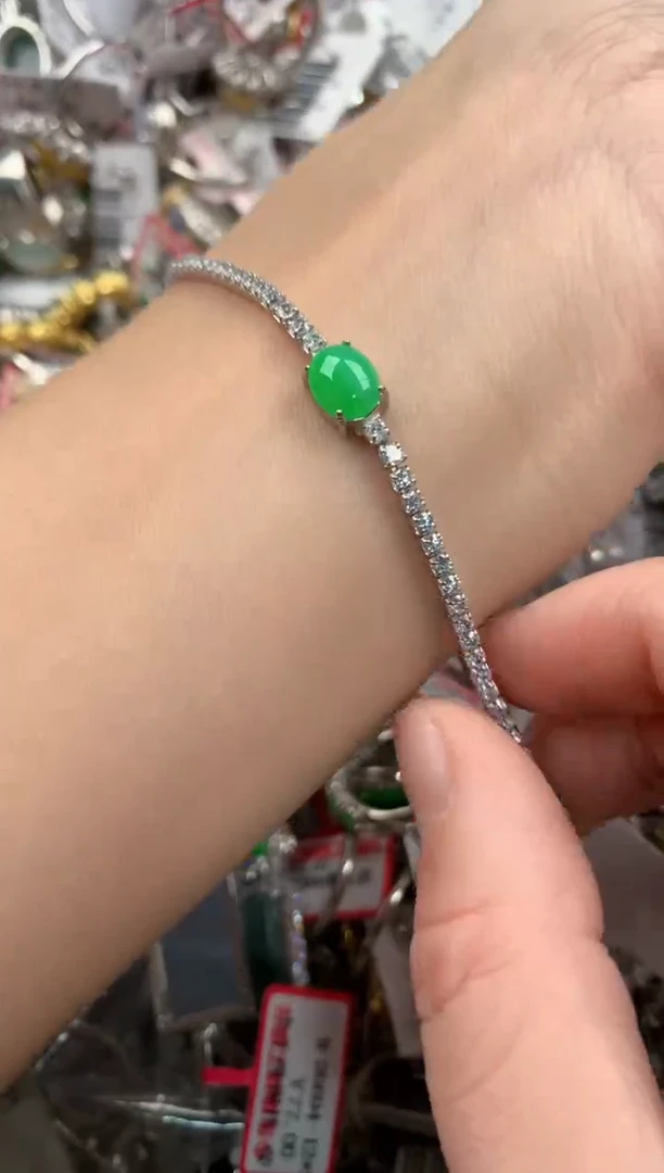 银S925镶嵌戒指翡翠111    1