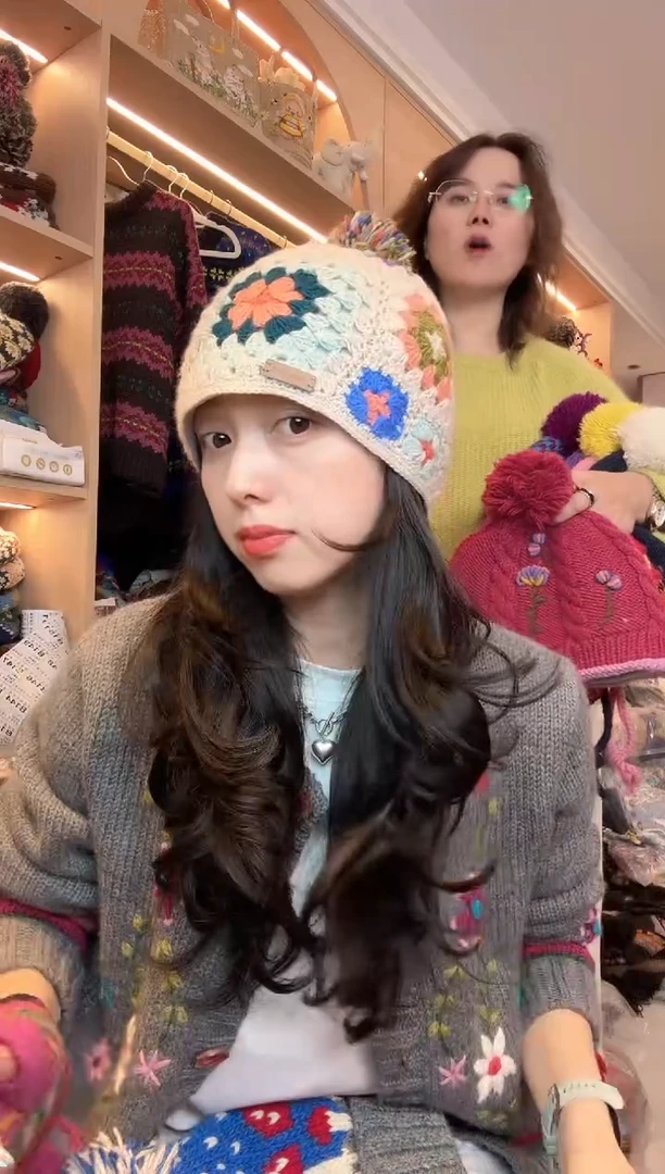 羊毛美利奴华夫格单球帽