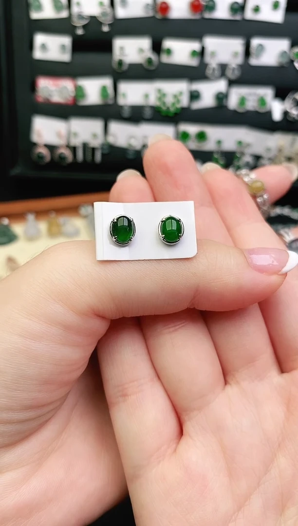 银S925镶嵌戒指翡翠0