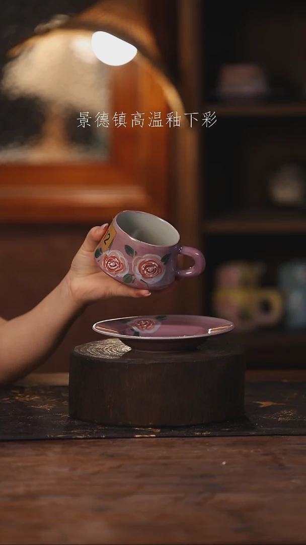 陶瓷景德镇高温釉下手绘陶瓷512