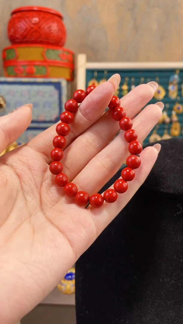 【闪购商品】非遗素漆手串红色