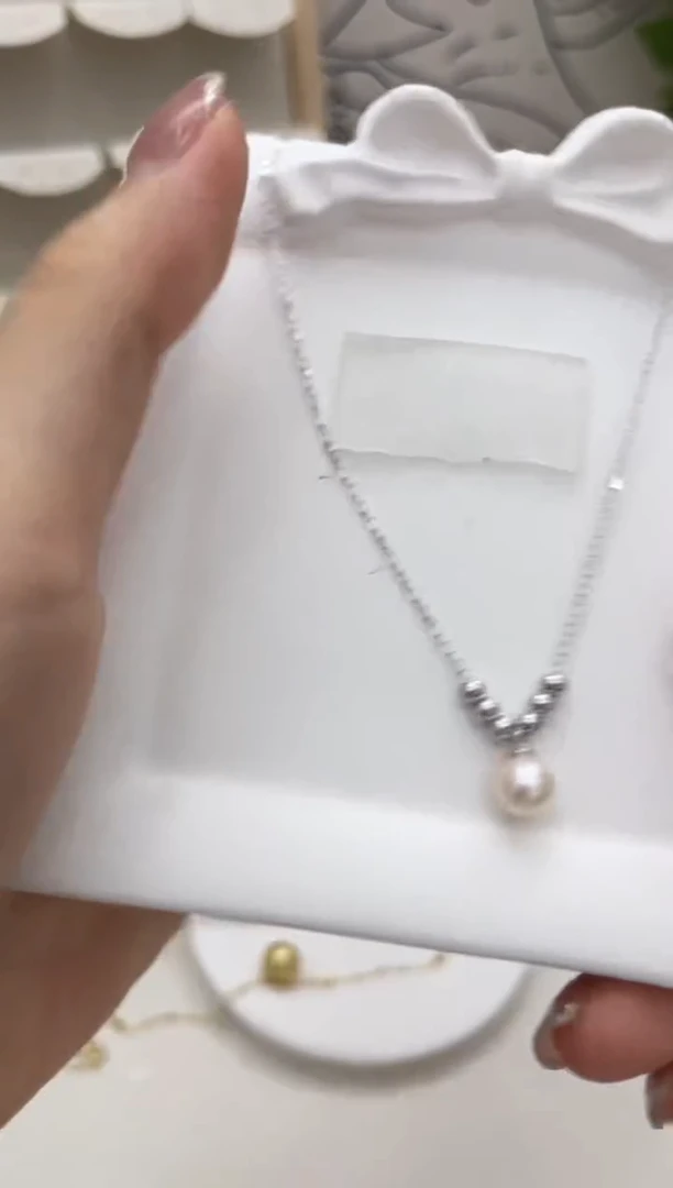 银S925镶嵌套链海水珍珠套链