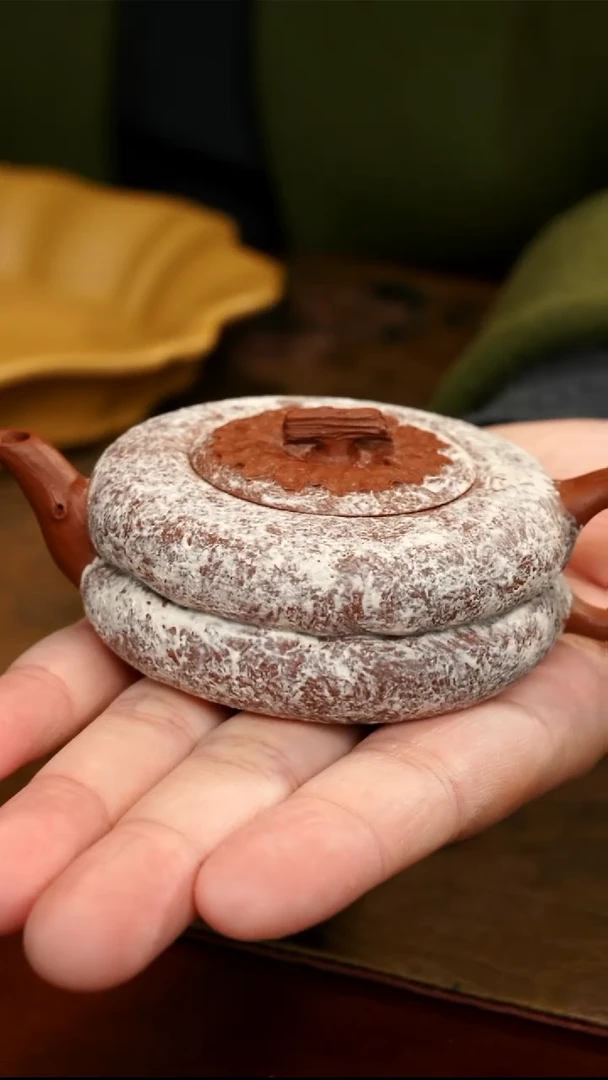 茶壶紫砂?**?柿饼小壶