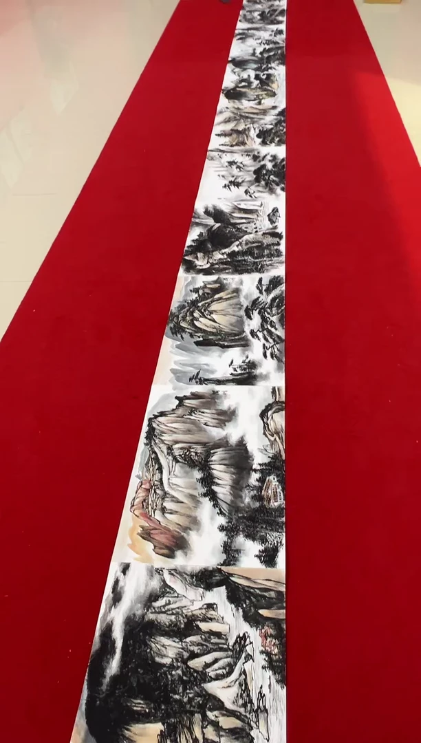 【闪购商品】绘画贺润川-10米-精品山水册页