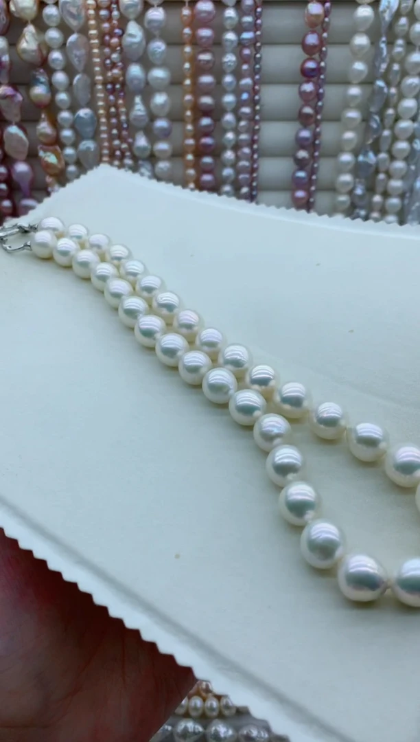 淡水珍珠银S925镶嵌项链夏**夏项链多样性发其一