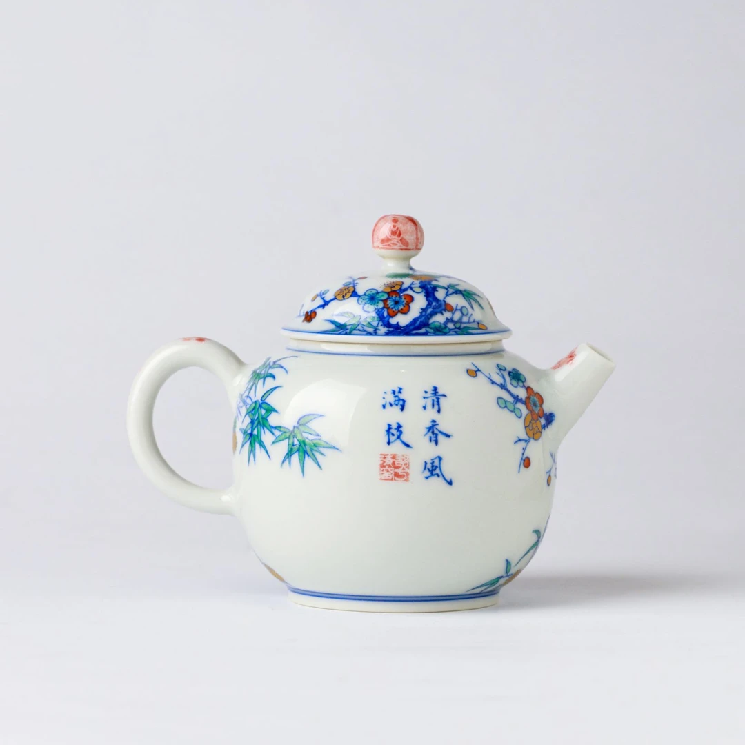 【李国庆专属】西泠·斗彩松竹梅炮口宫灯壶