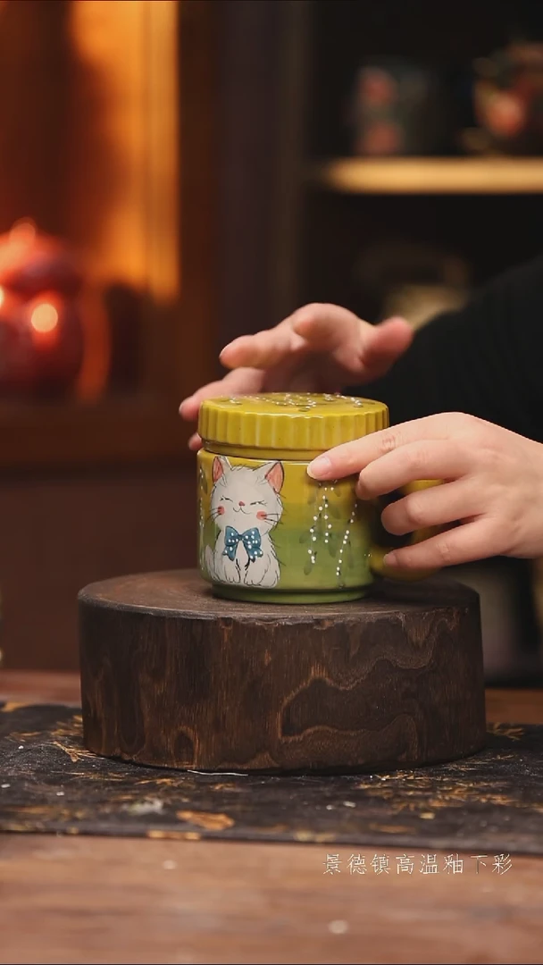 玻璃景德镇高温釉下手绘陶瓷@L777@