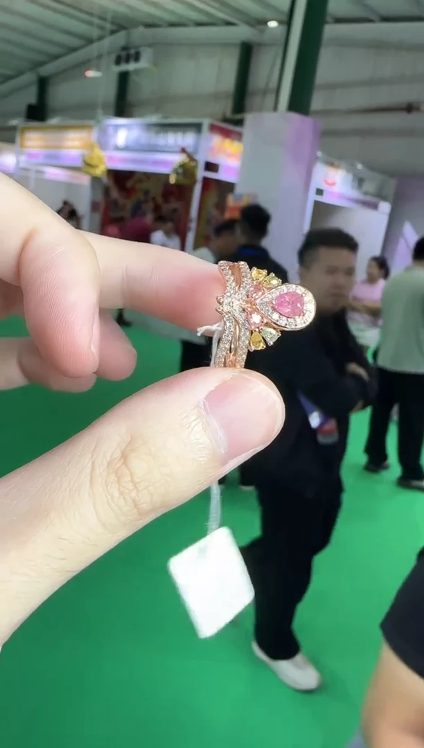 银S925镶嵌戒指碧玺设计款