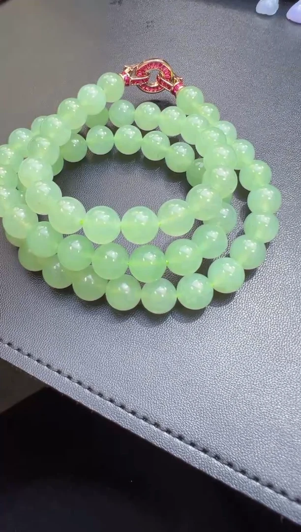 颈饰未镶嵌翡翠10mm珠链