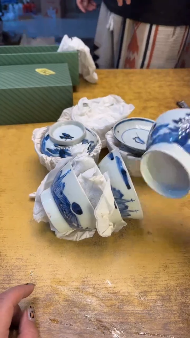 瓷器瓷器瑕疵破破151四件没盖共七件