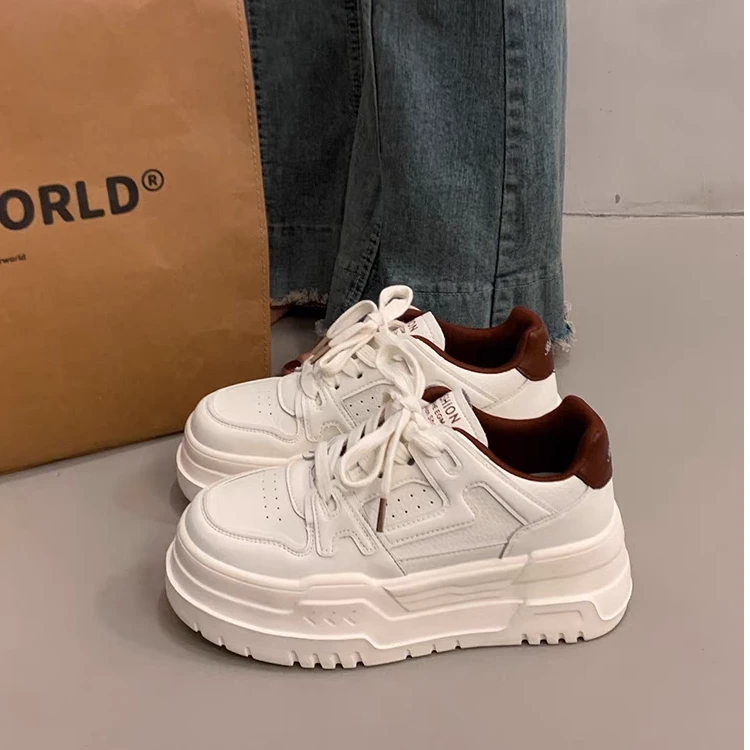 【蒙娜丽莎】百搭松糕厚底小白鞋休闲运动鞋51681