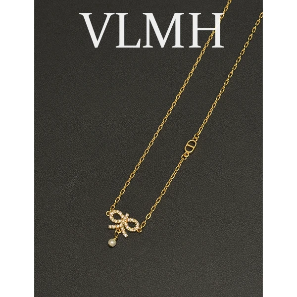 铜合金项链 CNC精工蝴蝶结项链女气质轻奢百搭坠链 VLMH2077