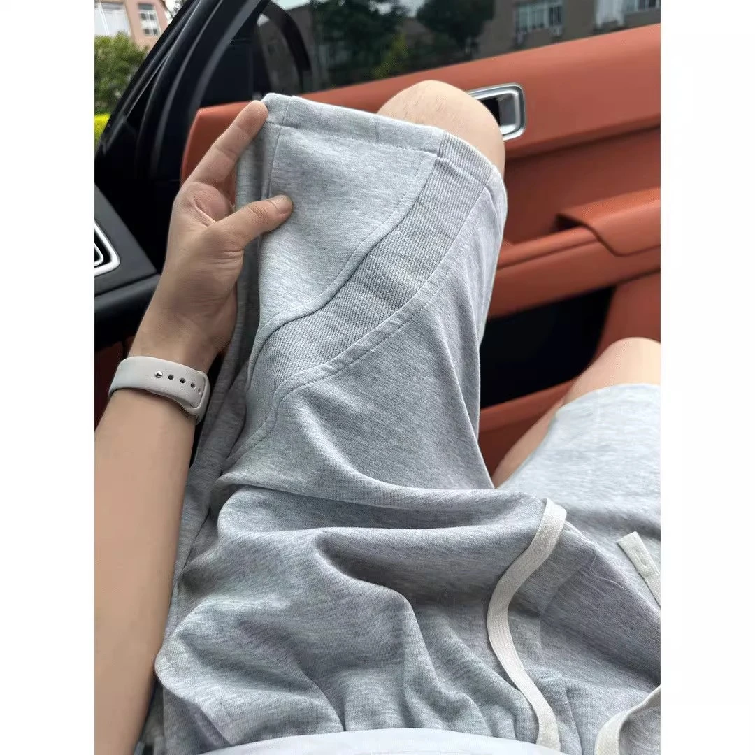 运动裤夏季质感运动风短裤运动显瘦休闲裤2025新款薄款纯色五分裤